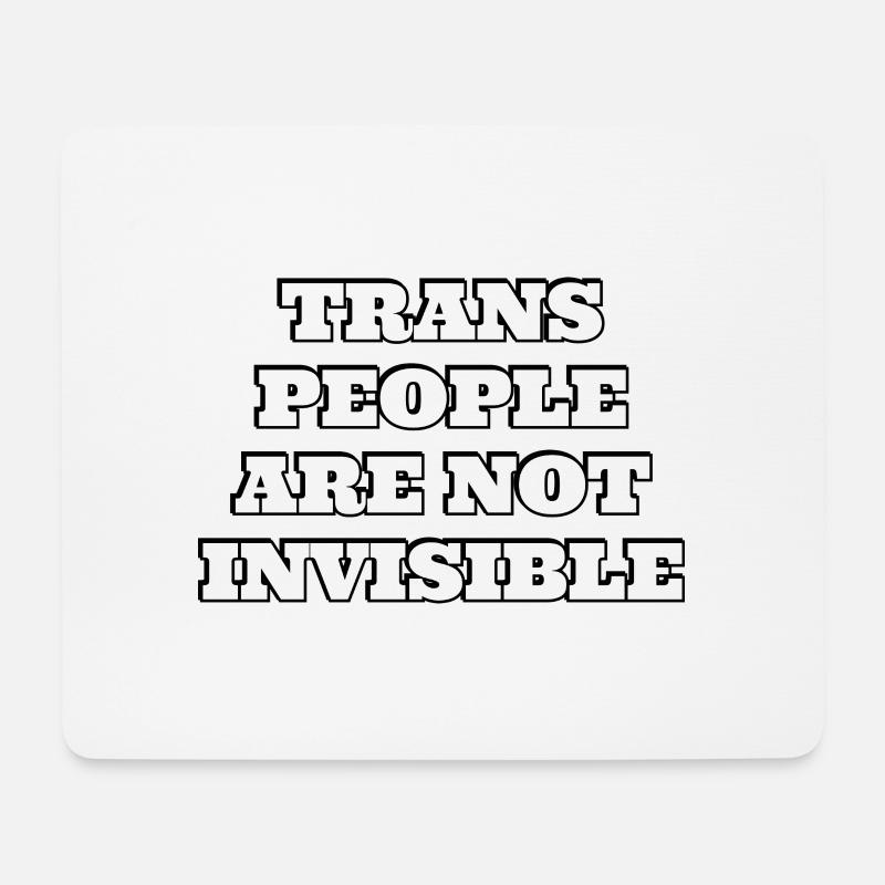 Trans-Menschen sind nicht unsichtbar - Mousepad (Querformat) - Weiß