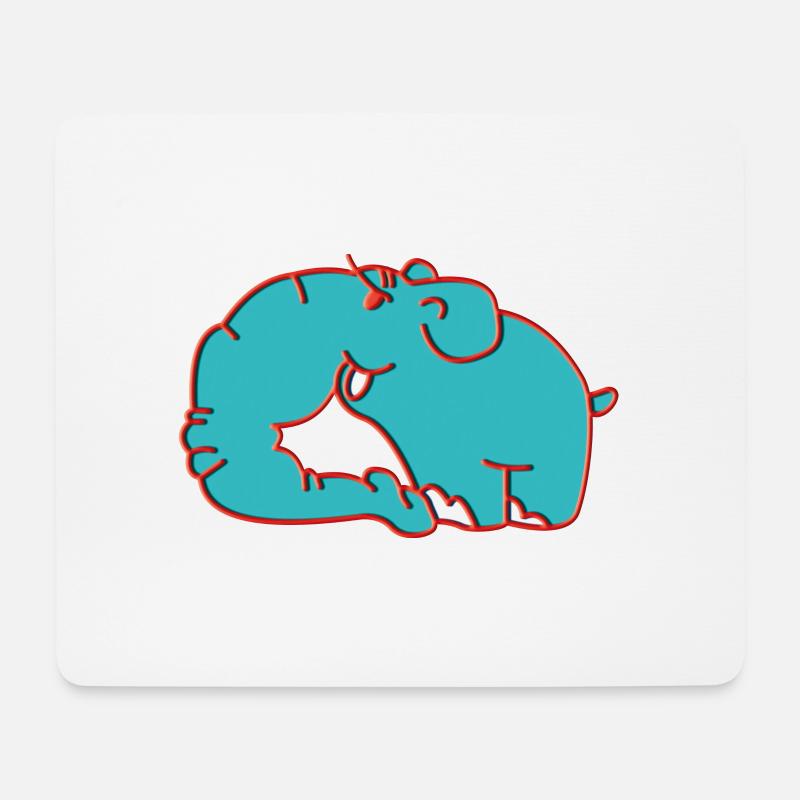 L fant Elefant - Mousepad (Querformat) - Weiß