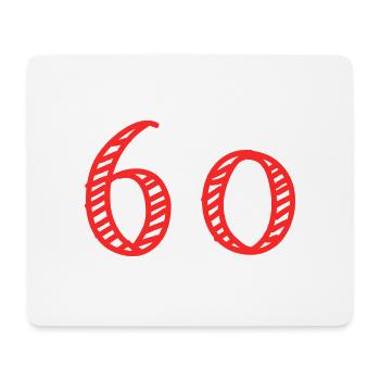 60. 60 YEARS. 60th ANNIVERSARY. 60TH BIRTHDAY. - Mouse Pad (horizontal) - white - Front