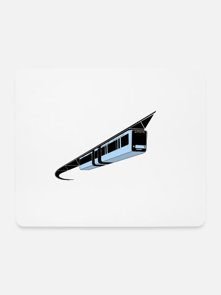 Wuppertal Schwebebahn bunt - Mousepad (Querformat) - Weiß