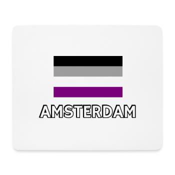 Asexuality Pride Flag Amsterdam - Mouse Pad (horizontal) - white - Front