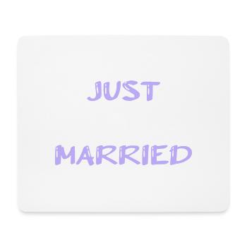 JUST MARRIED. bachelorette party. LOVE. SAINT VALENTINE. COUPLE. - Mouse Pad (horizontal) - white - Front