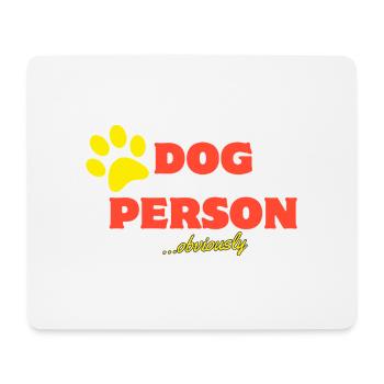 Chien Personne - Tapis de souris (format paysage) - blanc - Devant