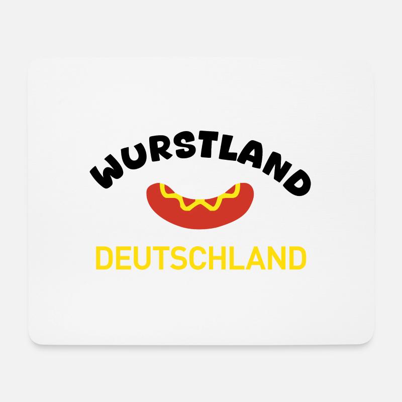Wurstland Deutschland - Mousepad (Querformat) - Weiß