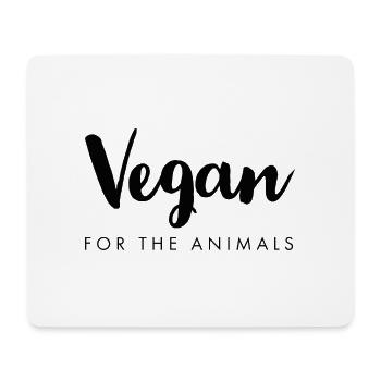 Vegan for the animals - Mouse Pad (horizontal) - white - Front