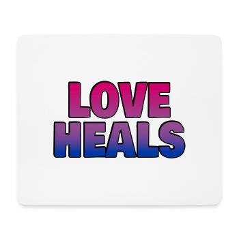 Love Heals Bi Flag Colors - Mouse Pad (horizontal) - white - Front
