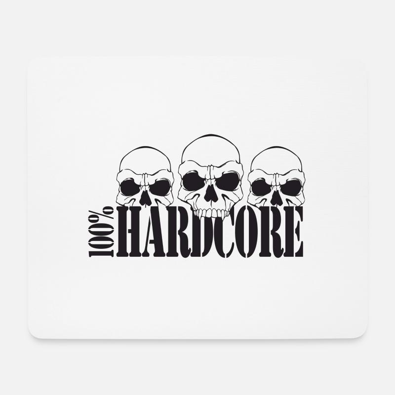 100% harter Kern - Mousepad (Querformat) - Weiß