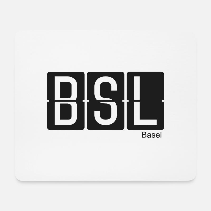 Basel - Mousepad (Querformat) - Weiß