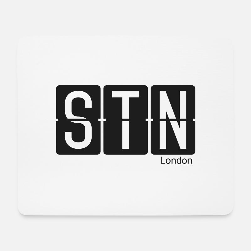 London Stansted - Mousepad (Querformat) - Weiß