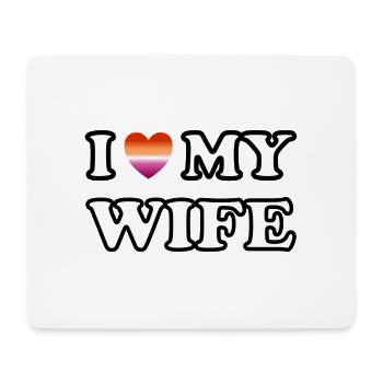 I love my wife lesbian couple - Mouse Pad (horizontal) - white - Front