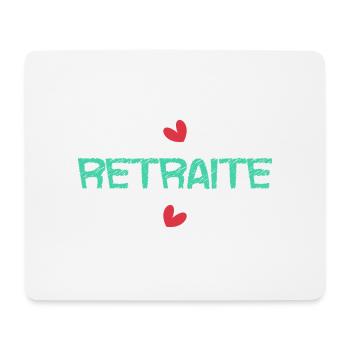 RETRAITE. RETRAITE. RETRAITEE. SENIOR. MAMIE. PAPY - Tapis de souris (format paysage) - blanc - Devant