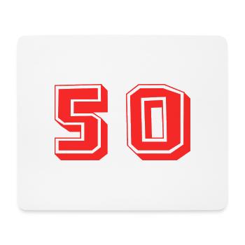 50. 50 JAHRE. 50-JÄHRIGES JUBILÄUM. 50-JÄHRIGES JUBILÄUM. - Mousepad (Querformat) - Weiß - Vorne