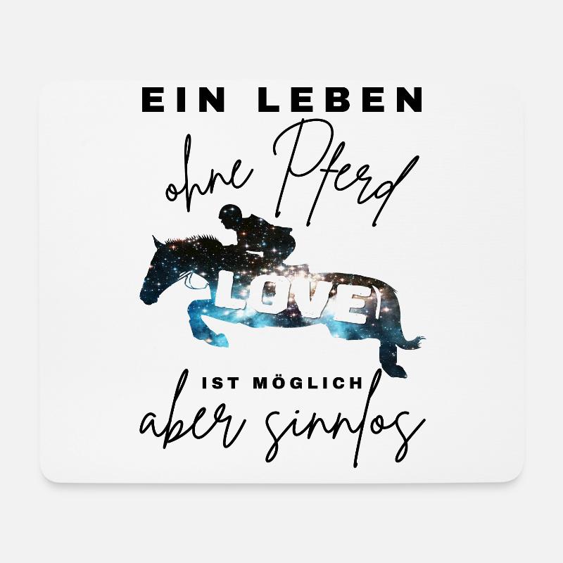 Pferd Pferde Pferdeliebe - Mousepad (Querformat) - Weiß