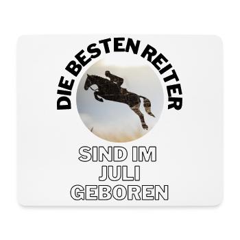 Die BESTEN REITER sind im JULI geboren - Pferd - Mousepad (Querformat) - Weiß - Vorne