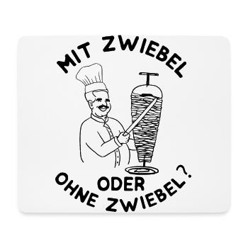 Döner Mit Zwiebel oder ohne Zwiebel Döner Mann - Mousepad (Querformat) - Weiß - Vorne