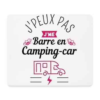 J'peux pas j'me barre en Camping car rose - Tapis de souris (format paysage) - blanc - Devant