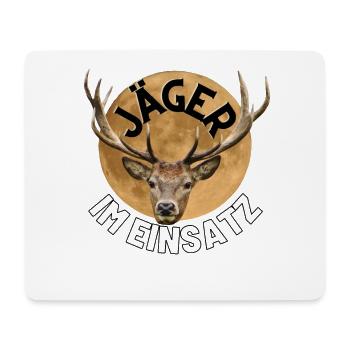 Jagd - Jäger - Jägerin - jagen - Hirsch - Mousepad (Querformat) - Weiß - Vorne