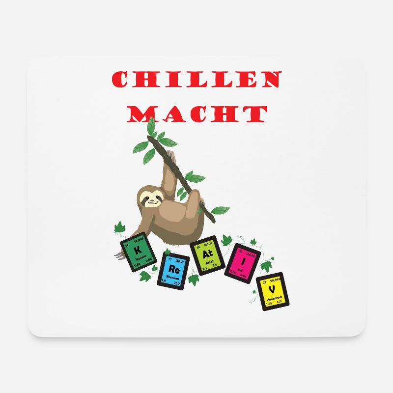 Chillen macht krativ - Mousepad (Querformat) - Weiß
