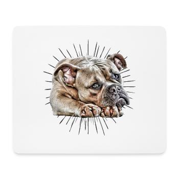 VIEIL ANGLAIS BULLDOG Chien de bouledogue anglais - Tapis de souris (format paysage) - blanc - Devant