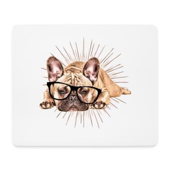 BOULEDOGUE FRANÇAIS Chien Chien Bulldog - Tapis de souris (format paysage) - blanc - Devant