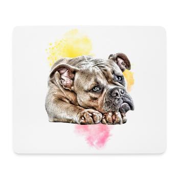 OLD ENGLISH BULLDOG BULLDOG Chiens - Tapis de souris (format paysage) - blanc - Devant