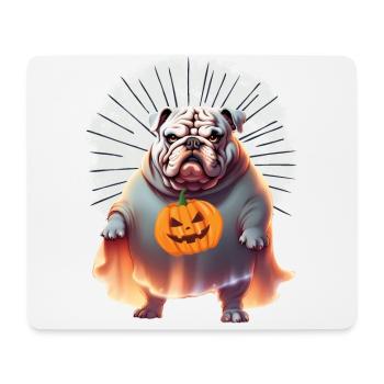 Bulldogge Halloween Hund englische BULLDOGGE - Mousepad (Querformat) - Weiß - Vorne