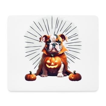 Bulldogge Halloween Hund HUNDE - Mousepad (Querformat) - Weiß - Vorne