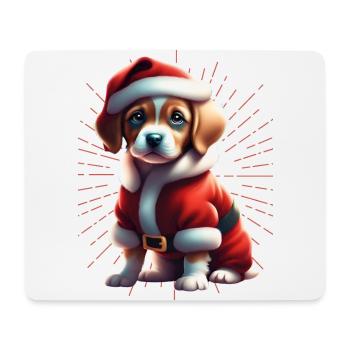 Frohe Weihnachten Hund Hunde - Mousepad (Querformat) - Weiß - Vorne