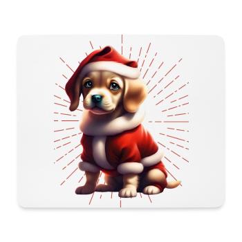 Frohe Weihnachten Hund Hunde - Mousepad (Querformat) - Weiß - Vorne