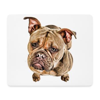 Bulldog Old English Bulldog Dog Dogs - Mouse Pad (horizontal) - white - Front