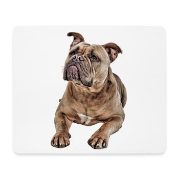 Bulldog Old English Bulldog Dog Dogs - Mouse Pad (horizontal) - white - Front