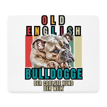 Bulldog Old English Bulldog Dog Dogs - Mouse Pad (horizontal) - white - Front