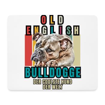 Bulldog Old English Bulldog Dog Dogs - Mouse Pad (horizontal) - white - Front