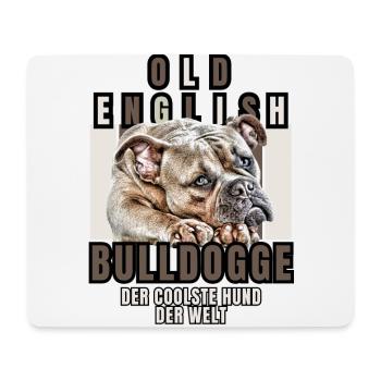 Bulldog Old English Bulldog Dog Dogs - Mouse Pad (horizontal) - white - Front
