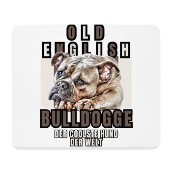 Bulldog Old English Bulldog Dog Dogs - Mouse Pad (horizontal) - white - Front