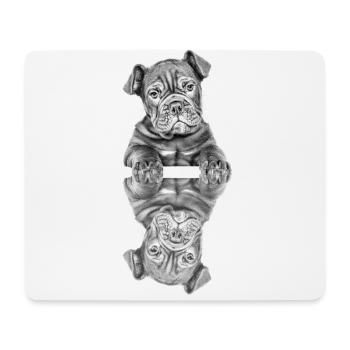 OLD ENGLISH BULLDOG Dog Dogs Bulldog - Mouse Pad (horizontal) - white - Front