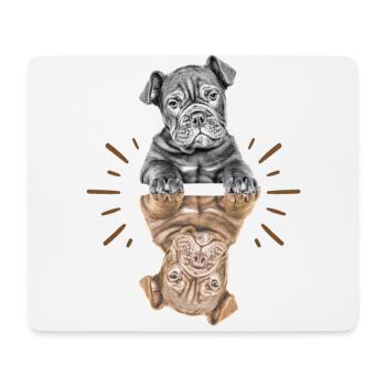 OLD ENGLISH BULLDOG Dog Dogs Bulldog - Mouse Pad (horizontal) - white - Front