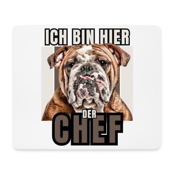 I'M THE HERE DOG DOGS Bullogy - Mouse Pad (horizontal) - white - Front