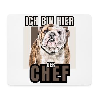 I'M THE HERE DOG DOGS Bullogy - Mouse Pad (horizontal) - white - Front