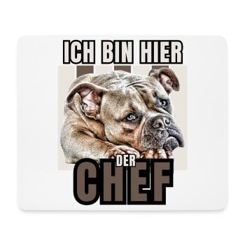 I'M THE HERE DOG DOGS Bullogy - Mouse Pad (horizontal) - white - Front