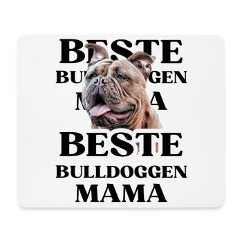 MEILLEURS BOULEDOGUES MAMAN CHIEN CHIENS BOULEDOGUE - Tapis de souris (format paysage) - blanc - Devant
