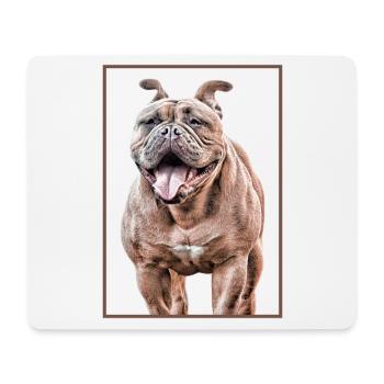 VIEUX BOULEDOGUE ANGLAIS CHIEN CHIEN CHIENS BOULEDOGUES - Tapis de souris (format paysage) - blanc - Devant