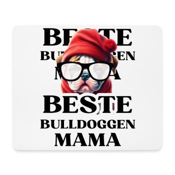 BESTE BULLDOGGEN Mama Hund BULLDOGGE Hunde - Mousepad (Querformat) - Weiß - Vorne