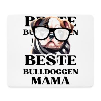 BESTE BULLDOGGEN Mama Hund BULLDOGGE Hunde - Mousepad (Querformat) - Weiß - Vorne