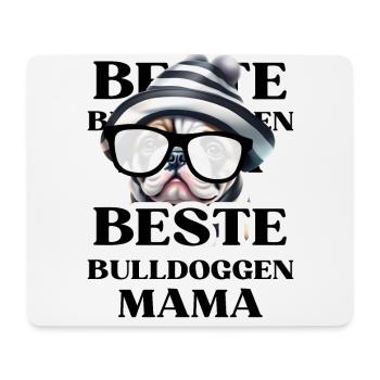 BESTE BULLDOGGEN Mama Hund BULLDOGGE Hunde - Mousepad (Querformat) - Weiß - Vorne