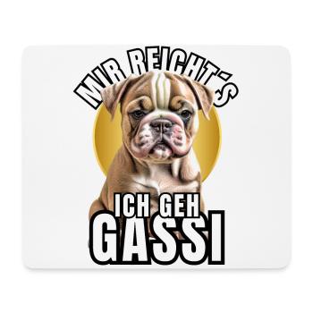 I'M GOING FOR A WALK - BULLDOG DOG DOGS - Mouse Pad (horizontal) - white - Front