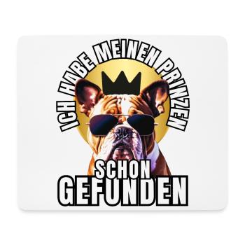 PRINCES FOUND - BULLDOG chien CHIENS - Tapis de souris (format paysage) - blanc - Devant
