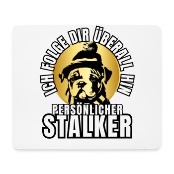 PERSÖNLICHER STALKER BULLDOGGE Hund HUNDE - Mousepad (Querformat) - Weiß - Vorne
