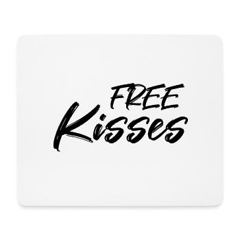 Baisers gratuits - Tapis de souris (format paysage) - blanc - Devant