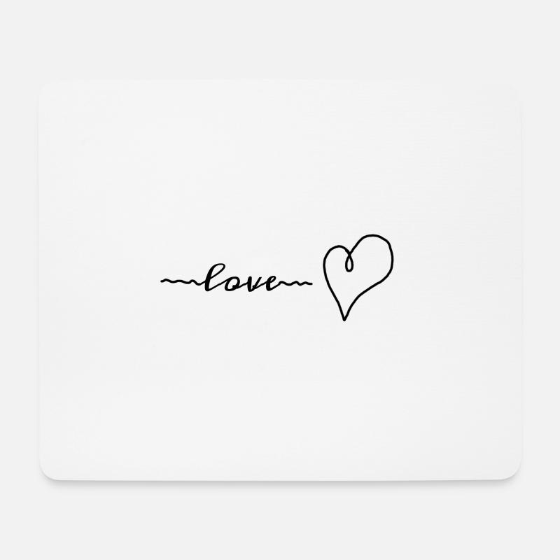 Liebe - Mousepad (Querformat) - Weiß